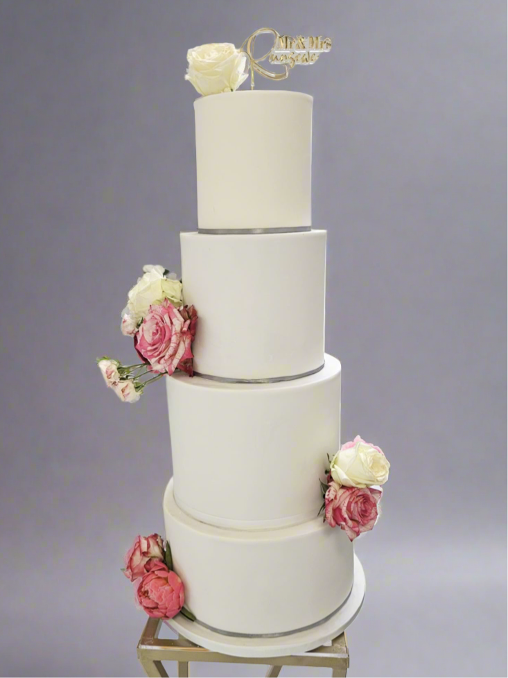 Four-tier wedding cake