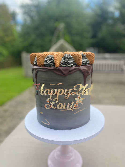 Lotus Biscoff biscuit cake