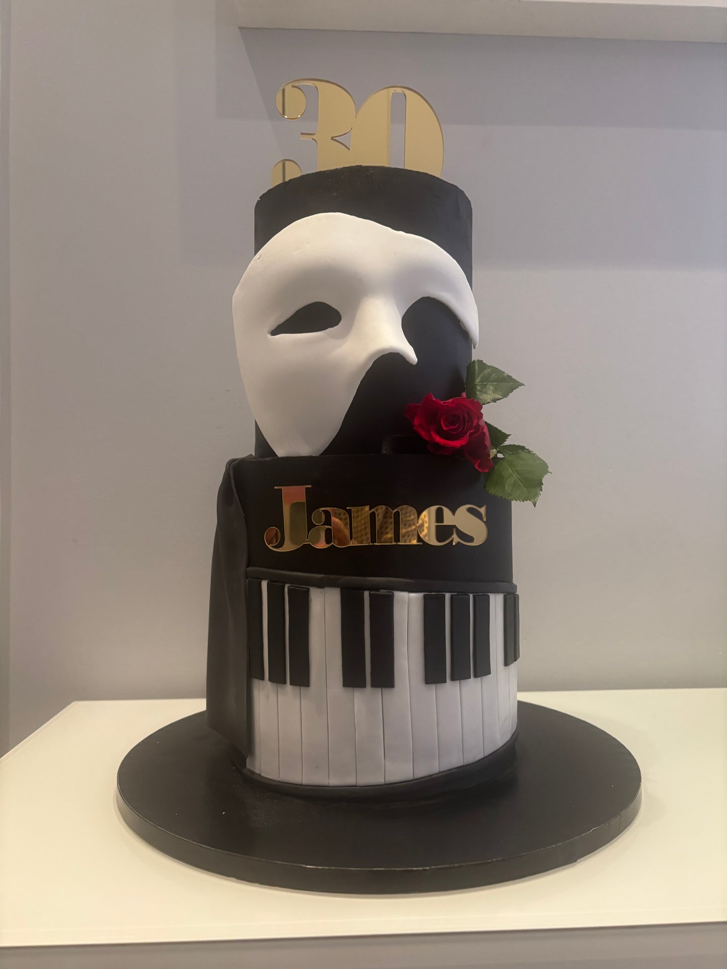 Phantom of the opera themed cake