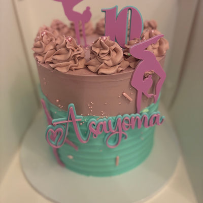 Half-ridged gymnastics cake