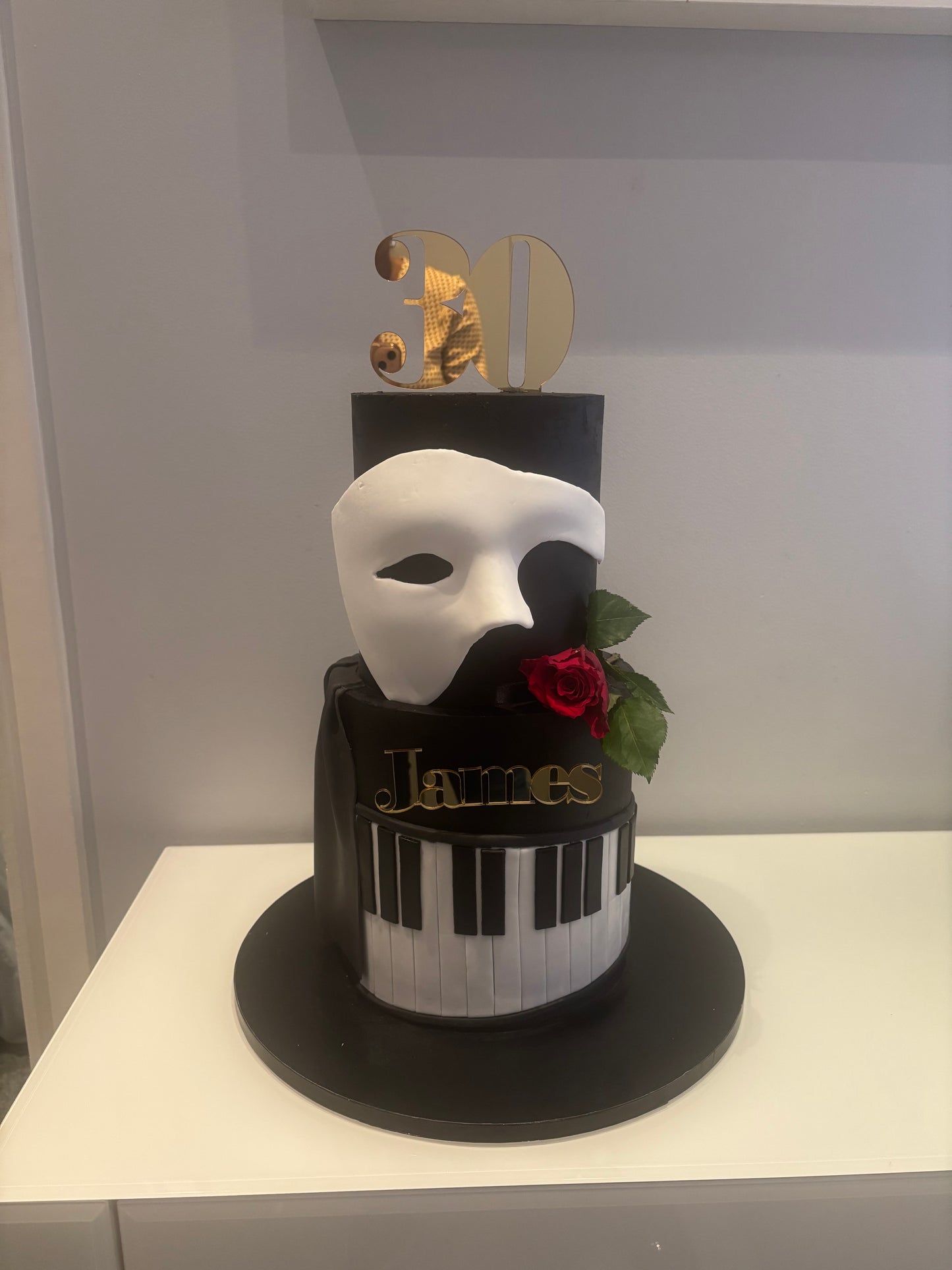 Phantom of the opera themed cake