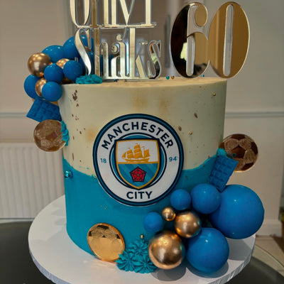 Football themed buttercream cake
