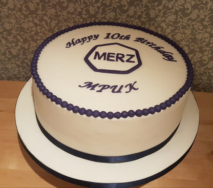 Two-tone Fondant Corporate Cake