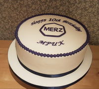 Two-tone Fondant Corporate Cake