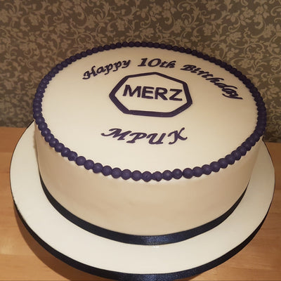 Two-tone Fondant Corporate Cake