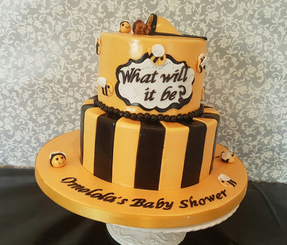 What will it Bee baby shower cake