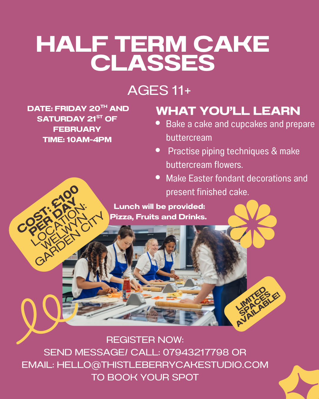 One Day Half-Term Cake Classes