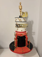Oscars red carpet themed cake