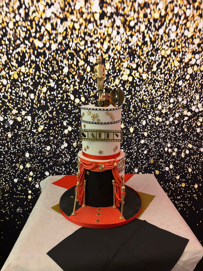 Oscars red carpet themed cake