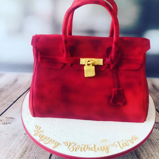 Red Hermes bag cake