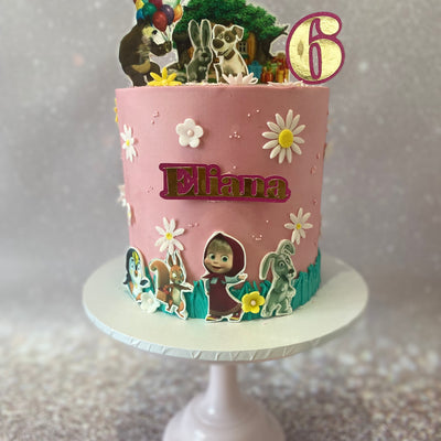 Marsha and the bear themed cake