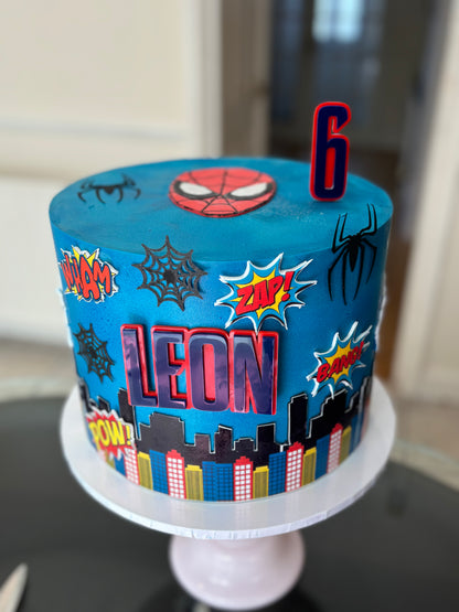 Spiderman themed cake