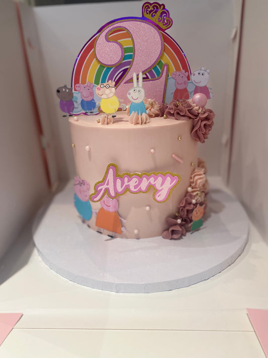 Peppa pig themed cake