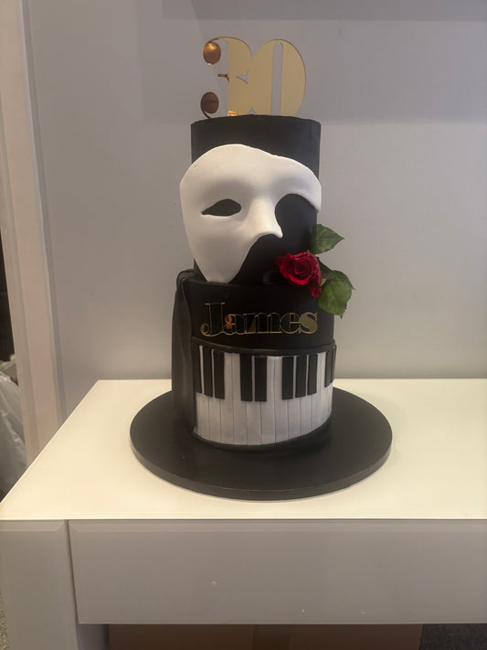 Phantom of the opera themed cake