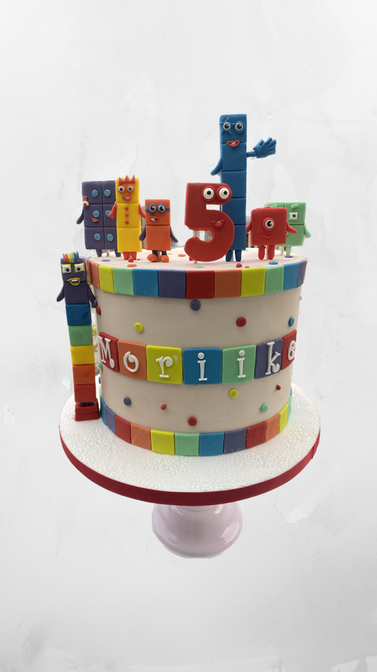 Number blocks cake