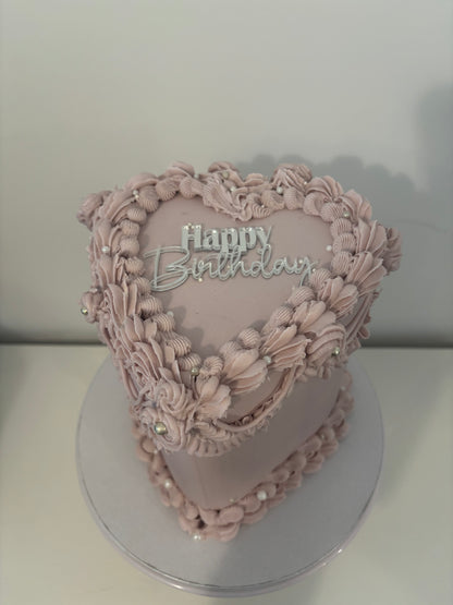 Heart-shaped cake