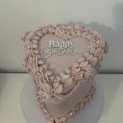 Heart-shaped cake