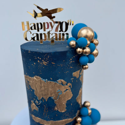 World traveller themed cake