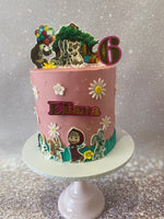 Marsha and the bear themed cake