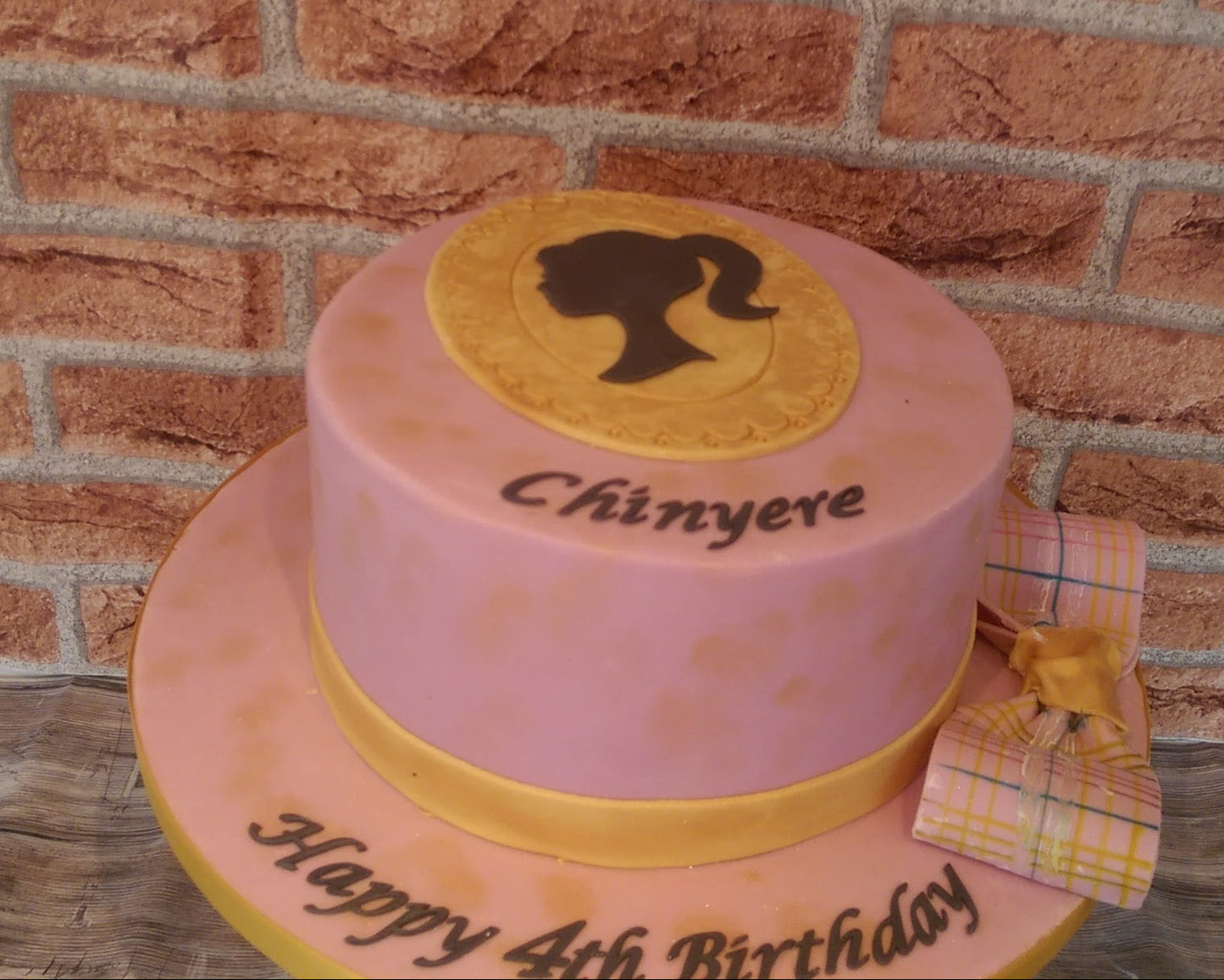 Barbie Silhouette Fondant cake