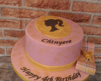 Barbie Silhouette Fondant cake