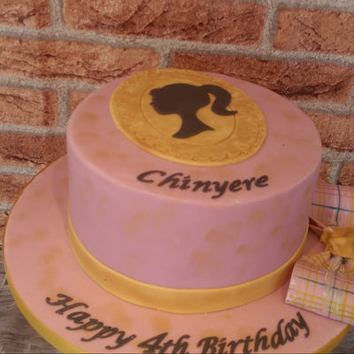Barbie Silhouette Fondant cake