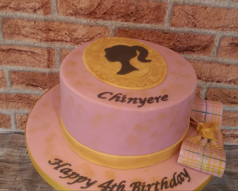 Barbie Silhouette Fondant cake