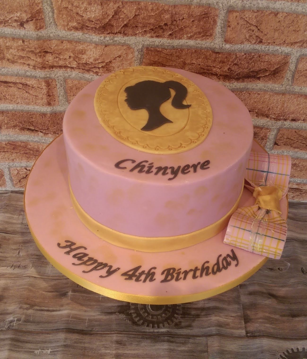 Barbie Silhouette Fondant cake