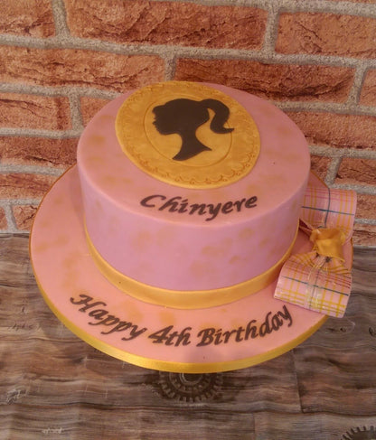 Barbie Silhouette Fondant cake