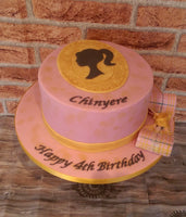 Barbie Silhouette Fondant cake