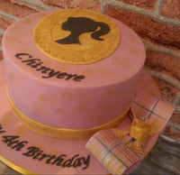 Barbie Silhouette Fondant cake