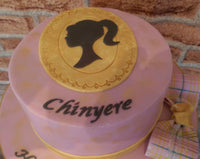 Barbie Silhouette Fondant cake