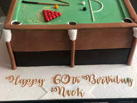 Snooker/ Pool Table Cake