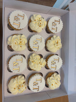 Bridal cupcakes with initials