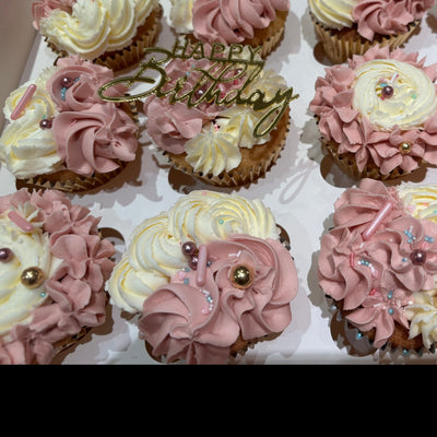 Two-tone buttercream cupcakes -box of 12