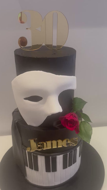 Phantom of the opera themed cake